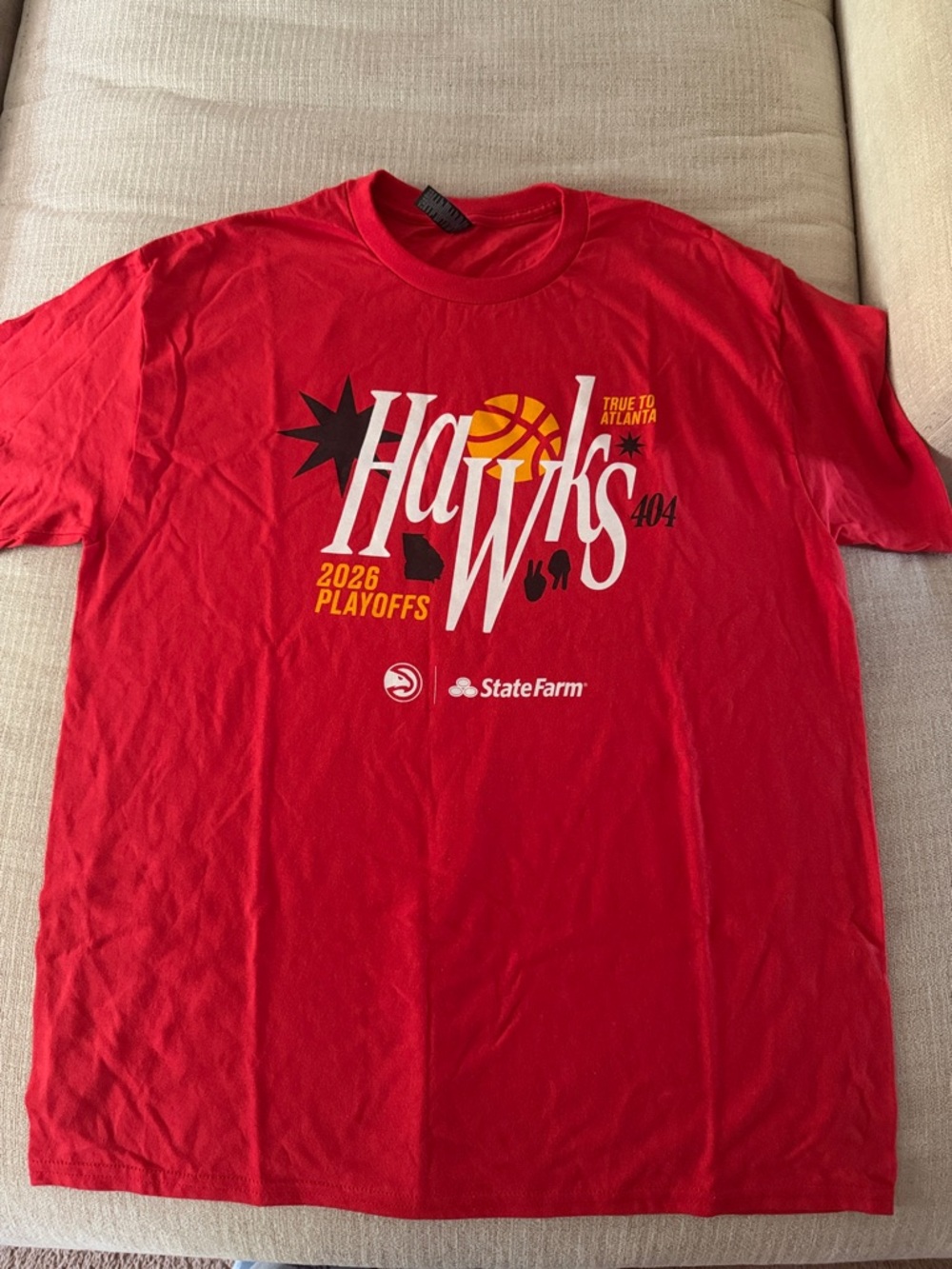 Atlanta Hawks Red 2026 Playoffs Graphic T-Shirt -